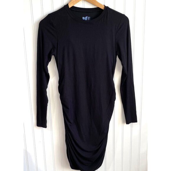 SheBird Dress Womens 2 Black Ruched Built In Bra‎ Performance Fitted Stretchy - Picture 1 of 7